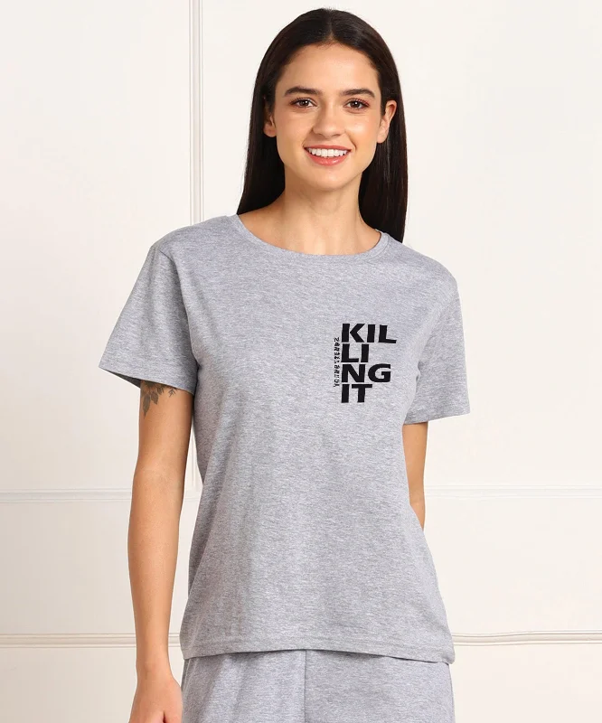 Womens Regular Fit Printed T Shirt