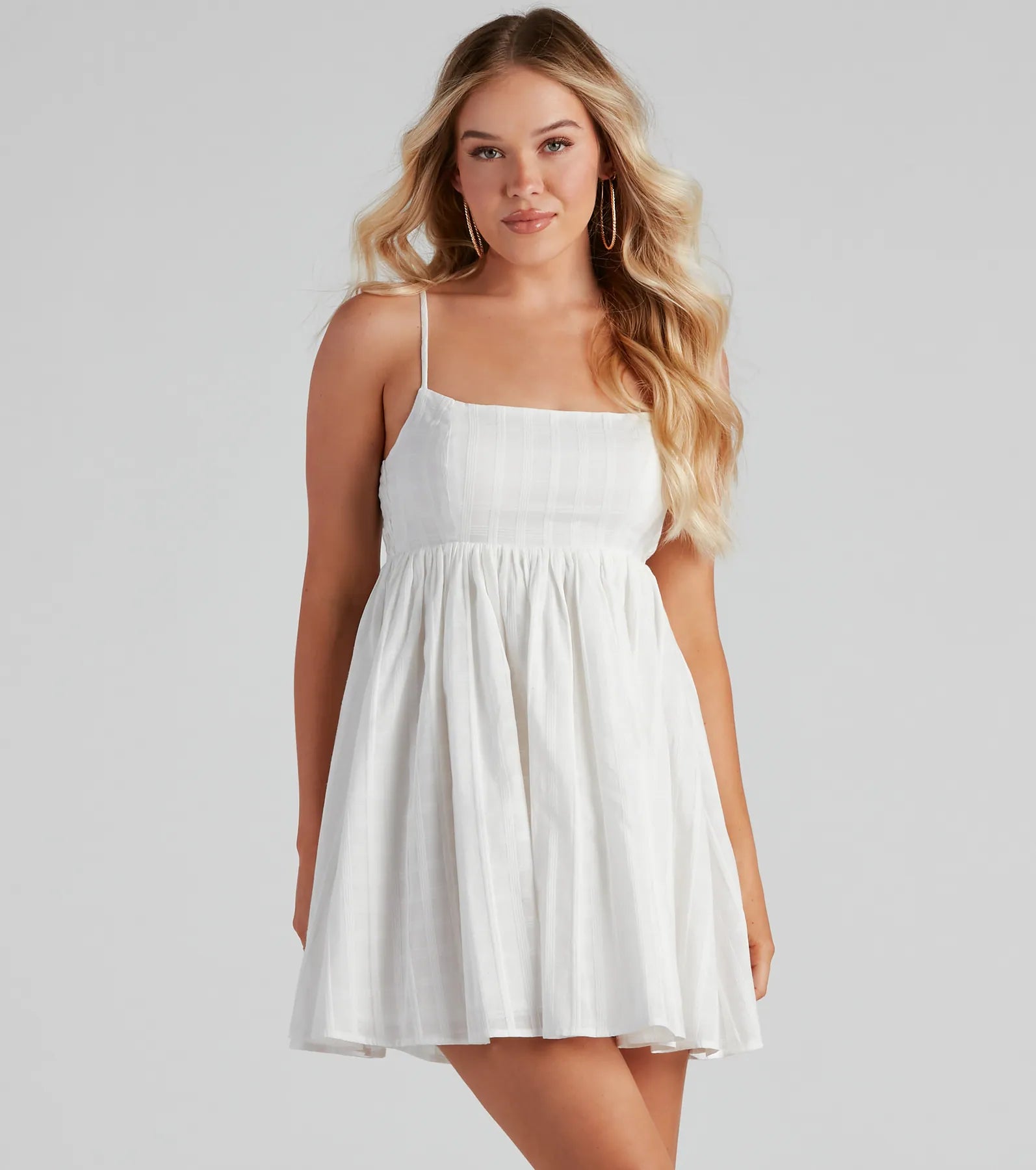 Socialite Linen Babydoll Dress