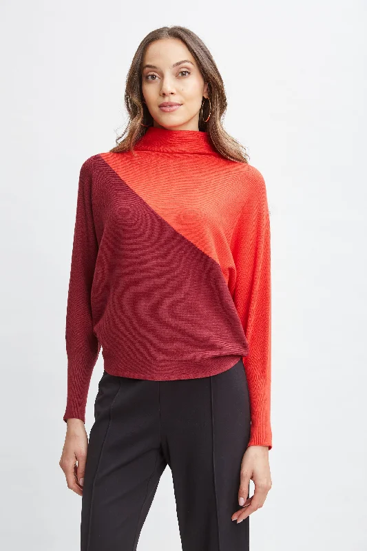 T-Tahari Asymmetric Colorblock Sweater