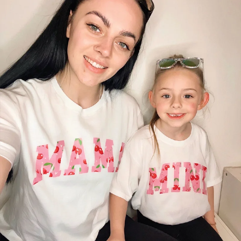 Summer Fruits Mama & Mini Cherry Matching T-shirts