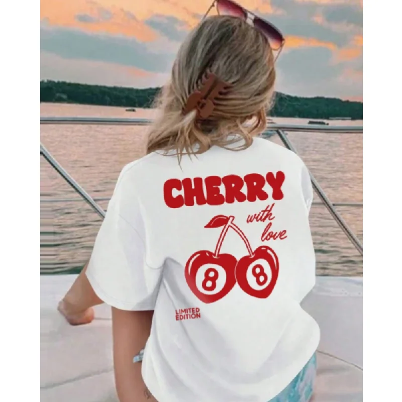 Lucky Cherries Back Logo T-Shirt