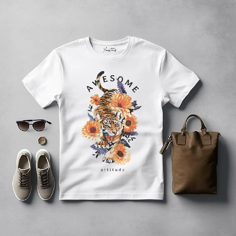 Chic & Charismatic - Women's Printed Round Neck Tees Collection