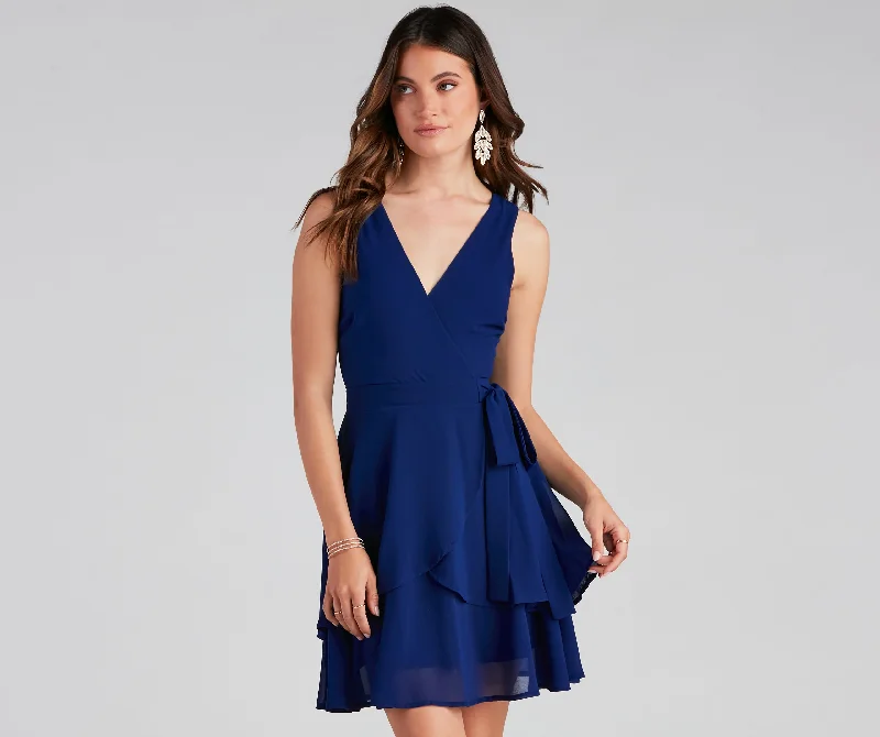 Effortless Vibes Chiffon Skater Dress