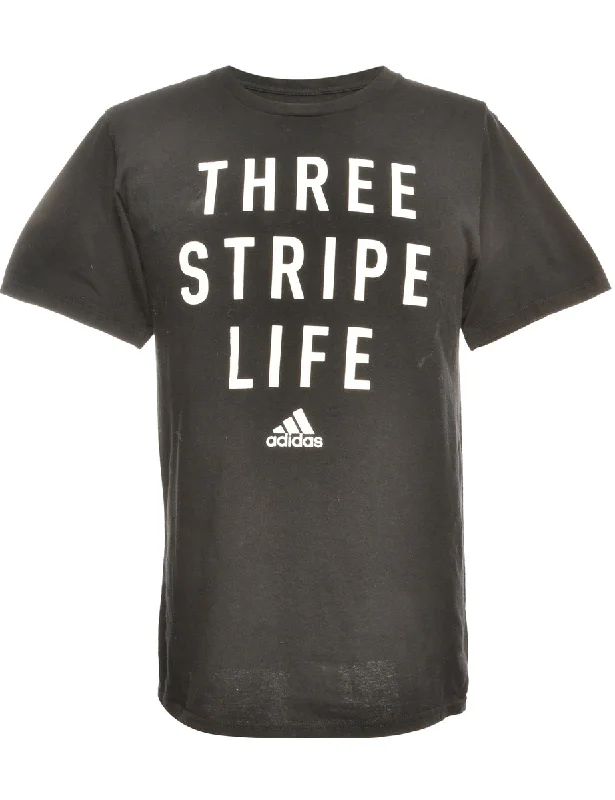 Black Adidas Printed T-shirt - M