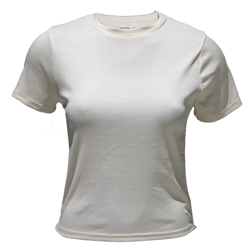 Cream Ruched T-Shirt