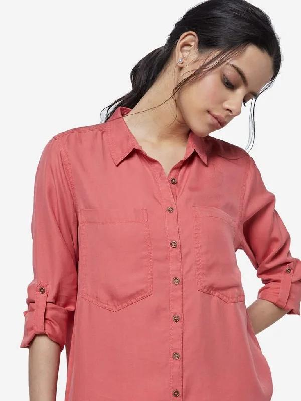 LOV Pink High-Low Tia Shirt