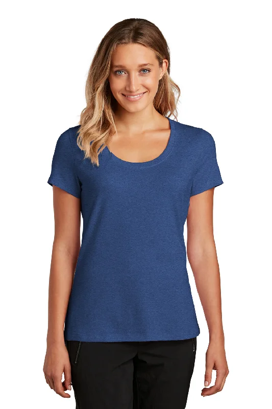 District Womens Flex Short Sleeve Scoop Neck T-Shirt - Heather Deep Royal Blue