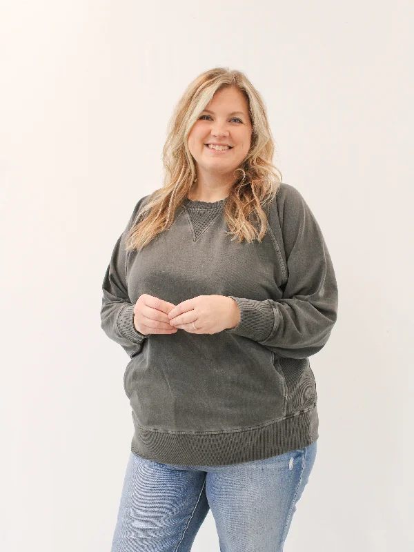 SHANDA CURVY TERRY PULLOVER