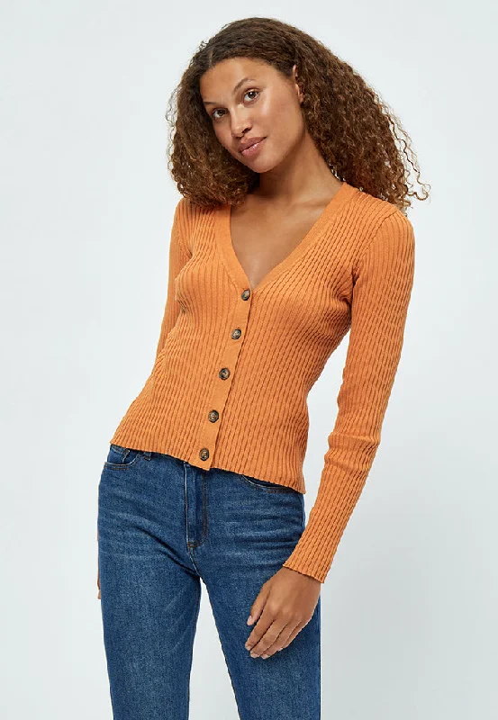 PCTana V Cardigan - Peach Caramel