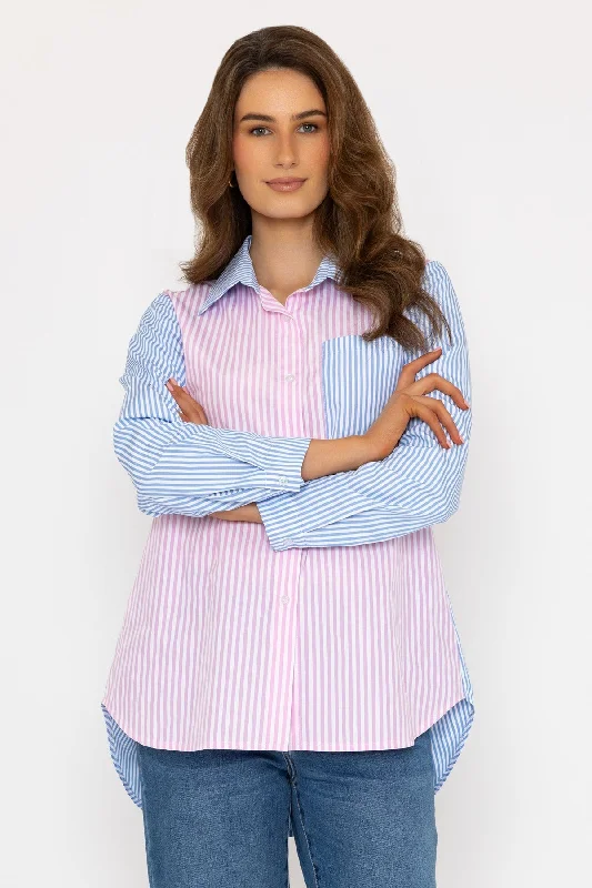 Pink and Blue Stripe Shirt