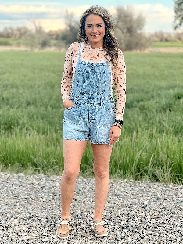 The Denim Romper Short